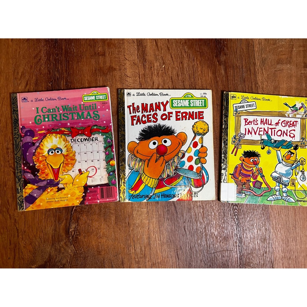 Little Golden Books Sesame Street Kids 3-Pack Multicolor Good Vintage Muppets